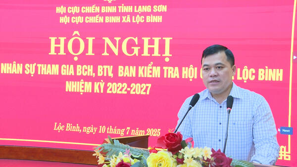 Hội nghị lấy phiếu tín nhiệm giới thiệu kiện toàn Ban chấp hành, Ban Thường vụ, Ban kiểm tra Hội Cựu chiến binh  xã Lộc Bình nhiệm kỳ 2022 – 2027