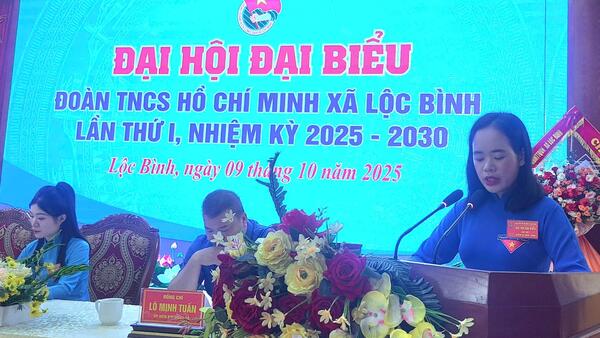 Đại hội đại biểu Đoàn TNCS Hồ Chí Minh xã Lộc Bình  lần thứ I, nhiệm kỳ 2025 – 2030