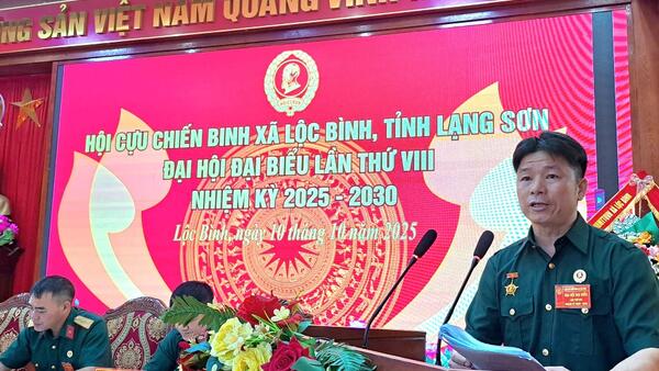 ĐẠI HỘI ĐẠI BIỂU HỘI CỰU CHIẾN BINH XÃ LỘC BÌNH LẦN THỨ VIII, NHIỆM KỲ 2025 – 2030