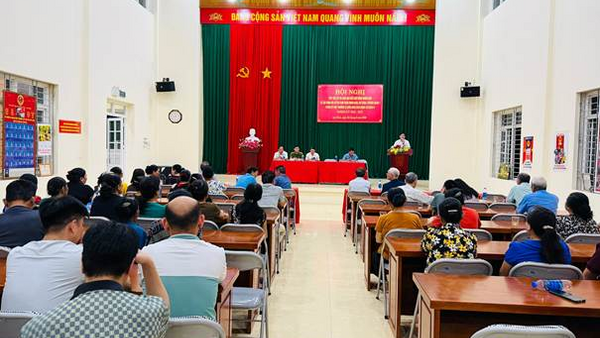 Tổ đại biểu HĐND số 02 tổ chức Hội nghị tiếp xúc cử tri tại Nhà văn hoá  thôn Minh Khai