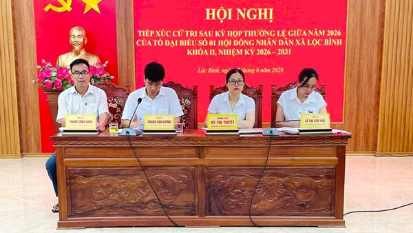 LỘC BÌNH TỔ CHỨC HỘI NGHỊ TIẾP XÚC CỬ TRI SAU KỲ HỌP THƯỜNG LỆ GIỮA NĂM 2026