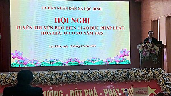 XÃ LỘC BÌNH TỔ CHỨC HỘI NGHỊ TẬP HUẤN NGHIỆP VỤ HÒA GIẢI Ở CƠ SỞ NĂM 2025