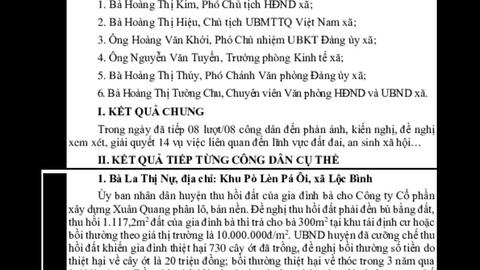 thông báo kết quả tiếp công dân định kỳ ngày 24/7/2025