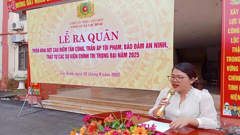 CÔNG AN XÃ LỘC BÌNH LỄ RA QUÂN MỞ ĐỢT CAO ĐIỂM TẤN CÔNG TRẤN ÁP TỘI PHẠM NĂM 2025