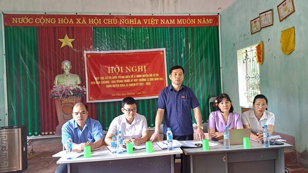 Đại biểu HĐND huyện tiếp xúc với cử tri  thôn Bản Choong- Bản Mìang  xã Sàn Viên