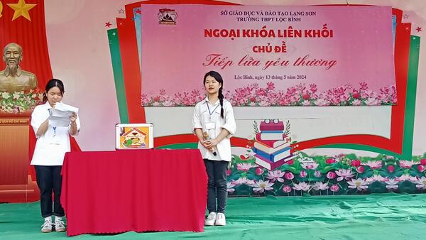 Trường THPT Lộc Bình tổ chức chương trình ngoại khoá liên khối chủ đề: “Tiếp lửa yêu thương” năm 2024