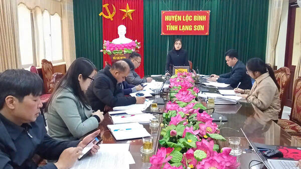 Họp thẩm tra các văn bản trình kỳ họp thứ hai mươi tư (kỳ họp chuyên đề) Hội đồng nhân dân huyện Lộc Bình khóa XX, nhiệm kỳ 2021 - 2026