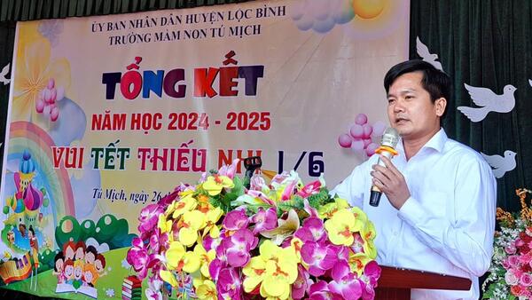 Đoàn thăm, tặng quà của huyện: Dự Lễ tổng kết năm học 2024-2025 và vui Tết thiếu nhi 01/6  năm 2025 tại Trường Mầm non Tú Mịch
