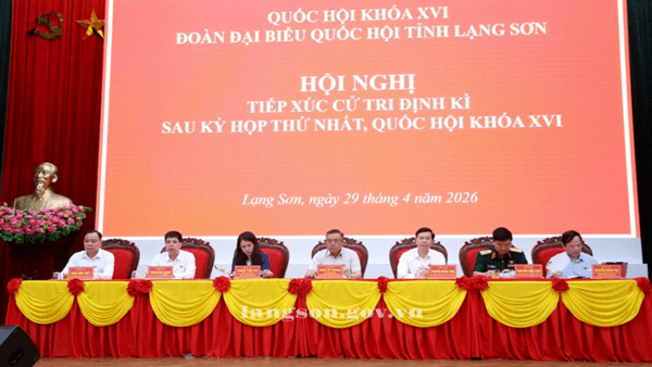 Xã Lộc Bình tổ chức điểm cầu tham dự Hội nghị tiếp xúc cử tri định kỳ sau kỳ họp thứ nhất, Quốc hội khóa XVI.