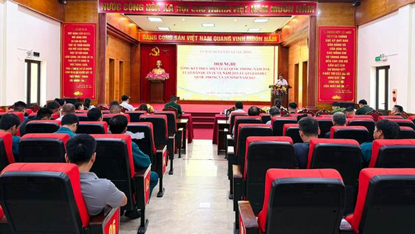 XÃ LỘC BÌNH TỔ CHỨC HỘI NGHỊ TỔNG KẾT THỰC HIỆN LUẬT QUỐC PHÒNG, LUẬT DÂN QUÂN TỰ VỆ VÀ LUẬT GIÁO DỤC QUỐC PHÒNG VÀ AN NINH