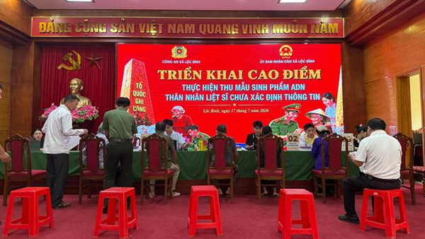 XÃ LỘC BÌNH TRIỂN KHAI ĐỢT CAO ĐIỂM THU NHẬN MẪU SINH PHẨM ADN THÂN NHÂN LIỆT SĨ CHƯA XÁC ĐỊNH ĐƯỢC  THÔNG TIN