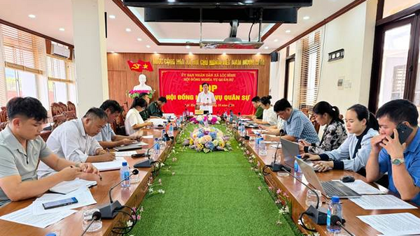 XÃ LỘC BÌNH HỌP HỘI ĐỒNG NGHĨA VỤ QUÂN SỰ NĂM 2026