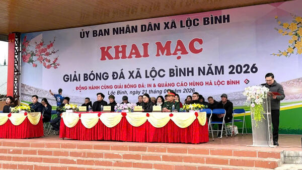 XÃ LỘC BÌNH TỔ CHỨC LỄ KHAI MẠC GIẢI BÓNG ĐÁ NĂM 2026
