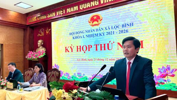 HĐND XÃ LỘC BÌNH TỔ CHỨC KỲ HỌP THỨ NĂM, KHÓA I, NHIỆM KỲ 2021–2026